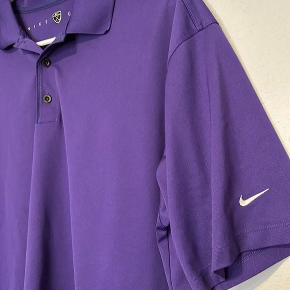 Nike Golf Purple Performance Short Sleeve Polo Shirt XL - Picture 2 of 7